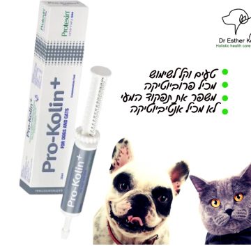 פרוביוטיקה לכלבים וחתולים “פרוקולין” לטיפול בשלשולים ובלוטות אנאליות.